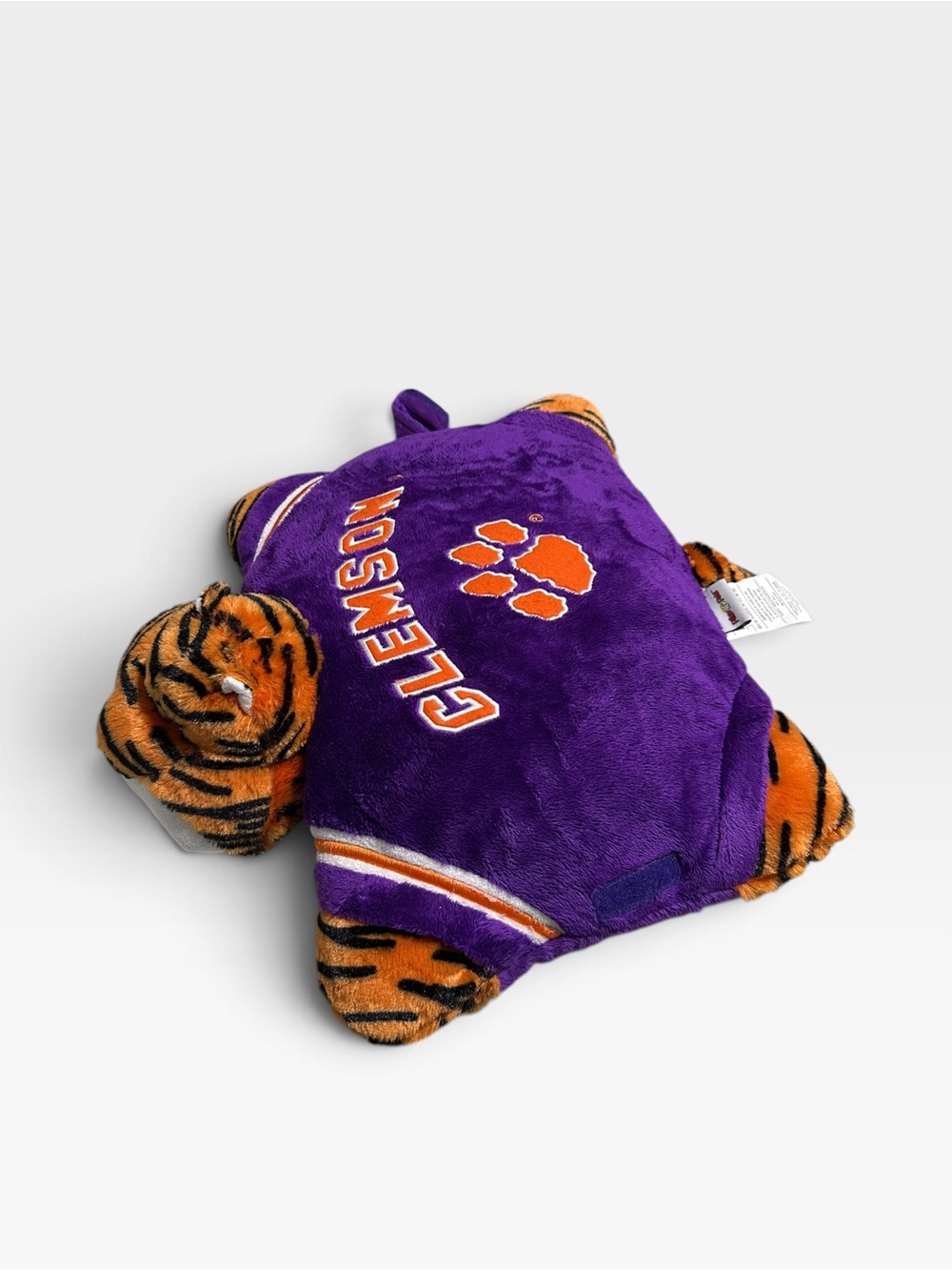 Clemson Plush Tiger Pillow – Purple & Orange Team Plush